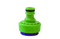 На фото изображено АДАПТЕР ВНЕШНИЙ ДЛЯ ШЛАНГОВ 1/2"- 3/4"  ПЛАСТМ. С РЕЗИН. ПОКРЫТИЕМ (20/240)  096-5812