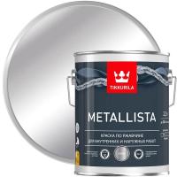 На фото изображено КРАСКА ПО РЖАВЧИНЕ  3 в 1 "METALLISTA"  СЕРЕБРЯНАЯ  2,5 Л (1/6) "ТИККУРИЛА" АКЦИЯ***