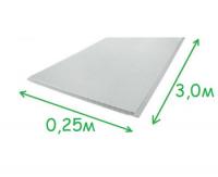На фото изображено Панель ПВХ STELLA Slim Premium 5 мм 3,0*0,25 м Белый Лак