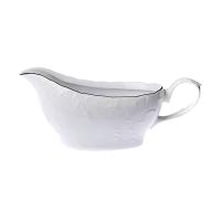 На фото изображено Соусник Cmielow Рококо Узор платина, фарфоровый, 500 мл