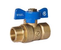 На фото изображено Кран вода SANTREK AQUA Steel 1/2" г/ш баб.
