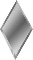 На фото изображено РЗС1-02 Зеркальная серебряная плитка "РОМБ" 10 мм (300х510мм) уп. 10 шт.