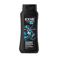 На фото изображено гель для душа EXXE (ЭКС) 400мл муж.2в1 Ледяная свежесть FRESH тонизирующий