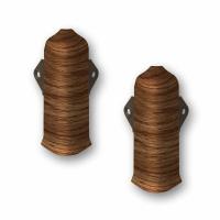 На фото изображено 406 Угол наружный Лексида 80мм с крепежом Дуб дворцовый 2шт (1уп/10пар)