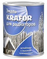 На фото изображено ЭМАЛЬ ДЛЯ РАДИАТОРОВ  БЕЛАЯ  ГЛЯНЦЕВАЯ 0.9 КГ "KRAFOR"