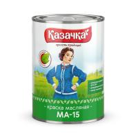 На фото изображено КРАСКА МА-15 ГОЛУБАЯ 0.9 КГ "КАЗАЧКА"