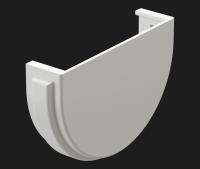 На фото изображено Заглушка желоба  Docke Premium D=120 пломбир