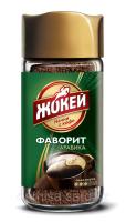 На фото изображено Кофе Жокей Фаворит растворимый 95гр ст/б 1/12