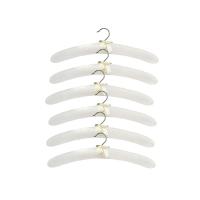 На фото изображено Вешалки для одежды Valiant, тканевые, 38 x 15 x 3,5 см, белые, набор 6 шт******