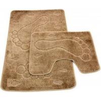На фото изображено Коврик д/ванны 2 предм. ZALEL 55х85 бежевый Турция