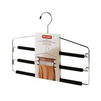 На фото изображено Вешалки для одежды Valiant, трехуровневые, металлические, 41 x 33 x 1,5 см, набор 2 шт