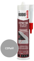 На фото изображено Герметик акриловый для дерева и паркета серый 280 мл KUDO KSK-312
