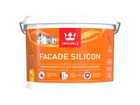 На фото изображено ТИККУРИЛА КРАСКА "FACADE SILICON"  9.0 Л (1) АКРИЛОВАЯ ДЛЯ ФАСАДОВ И ЦОКОЛЕЙ 