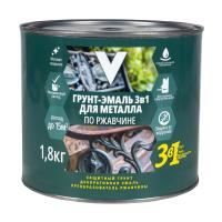 На фото изображено Грунт-эмаль по ржавчине 3 в 1 V, матовая, 1,8 кг, белая