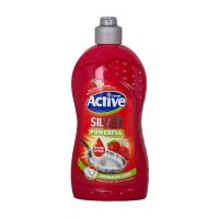 На фото изображено средство для мытья посуды ACTIVE  500мл Клубника и малина 1/12