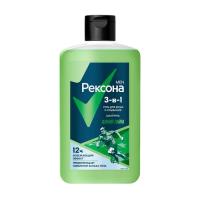 На фото изображено гель для душа REXONA (РЕКСОНА) MEN 490мл 3в1 Дикий лайм