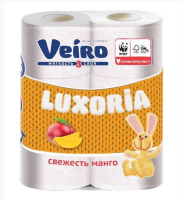 На фото изображено Бум.туал. L.Veiro Luxoria 3-х сл.Арома.Манго 6шт