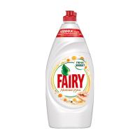 На фото изображено средство для мытья посуды FAIRY (ФЕРИ) 900мл конц.Ромашка и Витамин Е