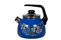 На фото изображено ЧАЙНИК ЭМАЛИРОВ.  "ВОЛОГОДСКИЙ СУВЕНИР" СИНИЙ  3 Л (1/4) "СТАЛЬЭМАЛЬ"  4С209Я ***