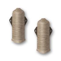 На фото изображено 203 Угол наружный Лексида 80мм с крепежом Дуб беленый 2шт (1уп/10пар)