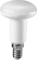 На фото изображено ЛАМПА СВЕТОДИОДНАЯ (LED)  "ОНЛАЙТ" R50  ГРИБОК  05W 4000 К  E14.  ХОЛ. СВЕТ   71 652