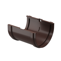 На фото изображено Соединитель желоба  Docke Premium D=120 шоколад 3м
