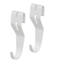 На фото изображено Крючки навесные для одежды. белые (комплект 2шт) 