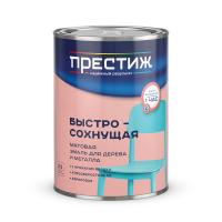 На фото изображено ЭМАЛЬ АКРИЛОВАЯ МАТОВАЯ БЕЛАЯ 0,9 КГ (1/6) "ПРЕСТИЖ"