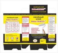 На фото изображено Клей обойный Doktor MARTIN универсальный (коробка) 300г (20шт)
