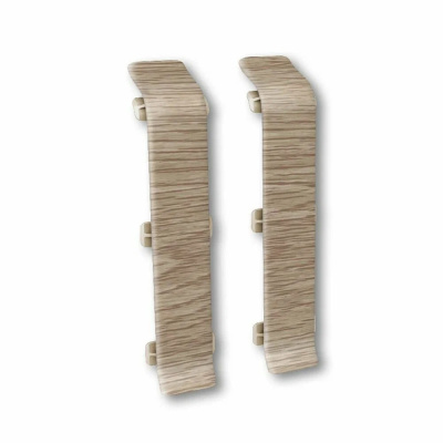 На фото изображено 203 Соединитель Лексида 80мм Дуб беленый 2шт (1уп/10пар)