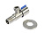 Угловой вентиль 1/2"-1/2". хром. круглый с отраж-лей L 70507C