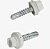 Саморезы кровельные с буром 4,8x35 RAL 9003 (белый 60 шт)