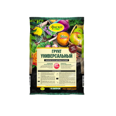 На фото изображено ГРУНТ "УНИВЕРСАЛЬНЫЙ" 10 Л (5) "ФАСКО"