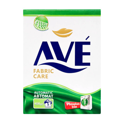 На фото изображено стиральный порошок AVE (АВЭ) авт.  450г 1/24