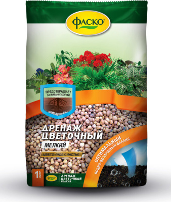 На фото изображено ДРЕНАЖ "ЦВЕТОЧНЫЙ" МЕЛКИЙ 1 Л (20) "ФАСКО"