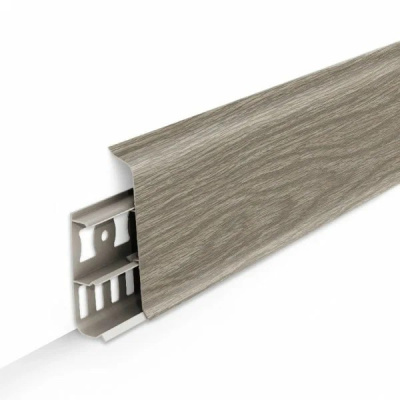 На фото изображено 253 Плинтус Лексида 80х2200мм Ясень серый (20шт)