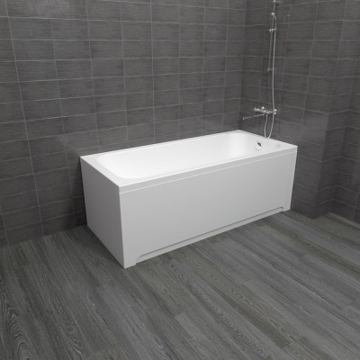 На фото изображено Ванна Ника 1700*700+каркас+экран+сифон