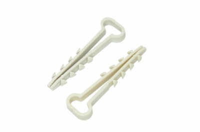 На фото изображено Дюбель-хомут 5-10 прямоугольный белый (100 шт.) PROCONNECT 07-4611